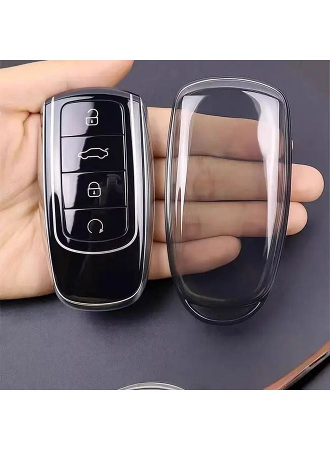غطاء مفتاح شفاف أسود من TPU لـ Chery Tiggo 8 Pro Plus Omoda 5 قوقعة واقية - Image 5